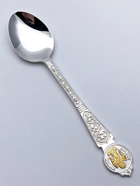 Ложка из серебра /Позолота,чернение/Ангел-Хранитель