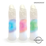 Вибратор-реалистик Erowoman-Eroman, подсветка и пульт, 20,5 см