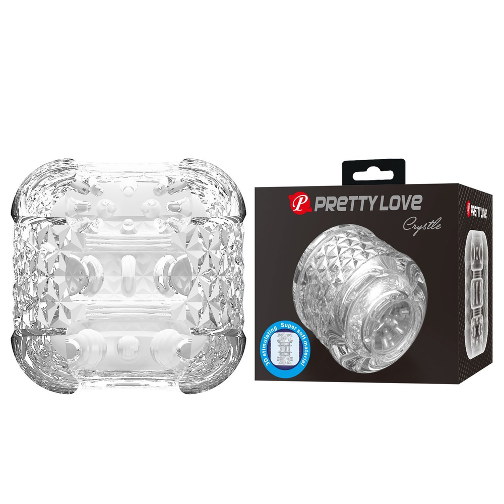 Прозрачный сквозной мастурбатор Crystle (Цвет: прозрачный)