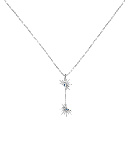 Подвес из серебра со вставками из выращенного сапфира