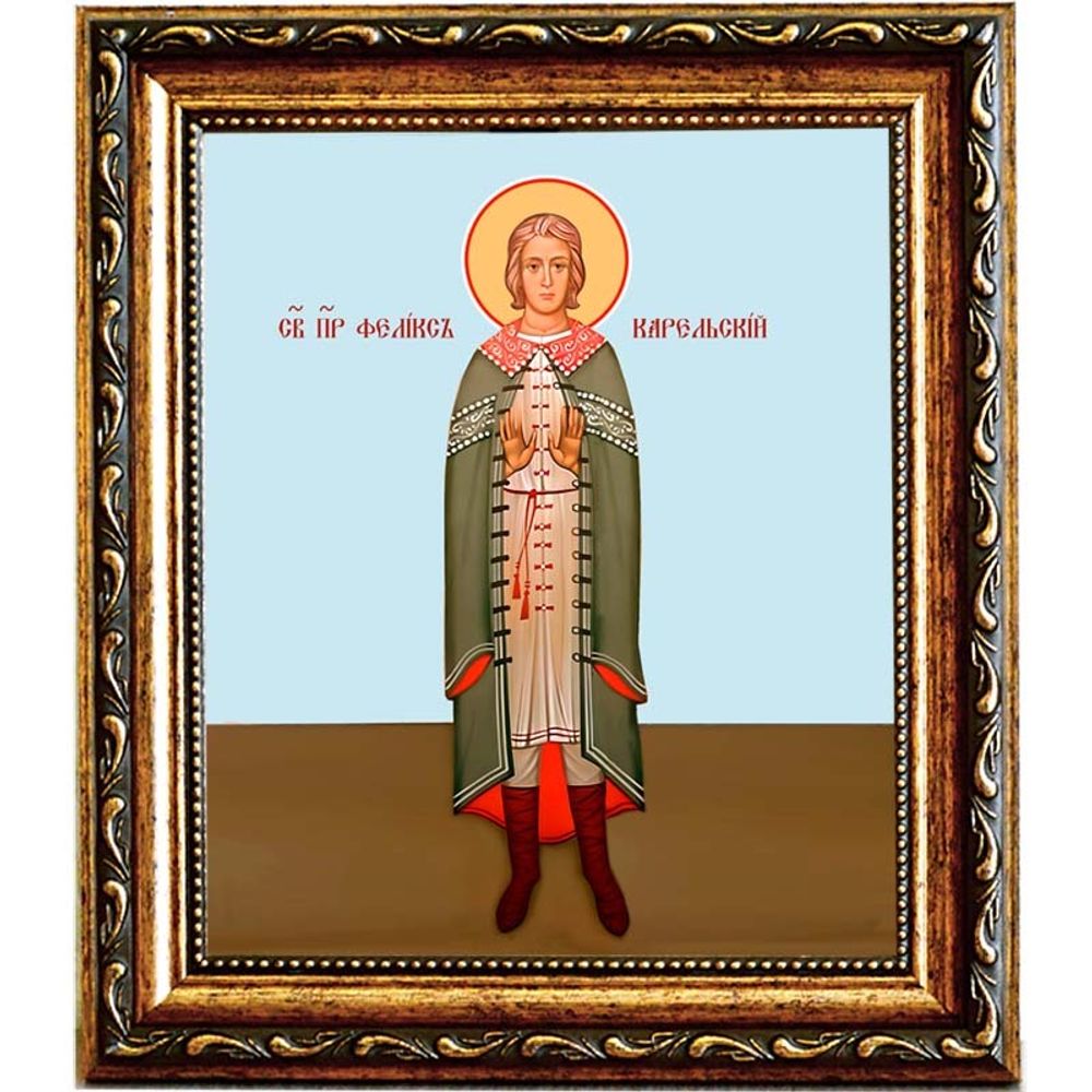Феликс Карельский преподобный. Икона на холсте.