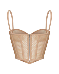 Блуза корсетного типа из крепа и сетки