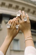 Кольцо Цветок, керамика