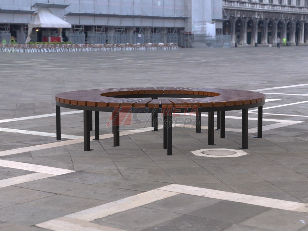 Лавка Блок радиусная