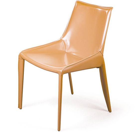 Стул David, кожа camel