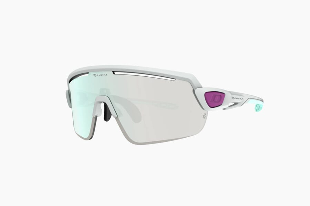 Спортивные очки с диоптриями Demetz G-Suit / Light Cool Gray / Light Mint V. Grey Mirror Blue Ice Cat.3