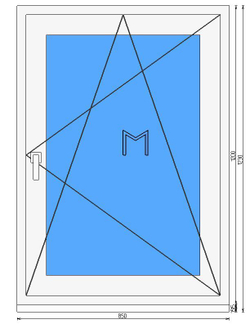 Пластиковое окно 1200 х 850 ТермА ПрАктик