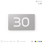 Табличка с номером 30 на дверь квартиры, для офиса, кабинета, аудитории, склада, серая 120х70 мм, Айдентика Технолоджи
