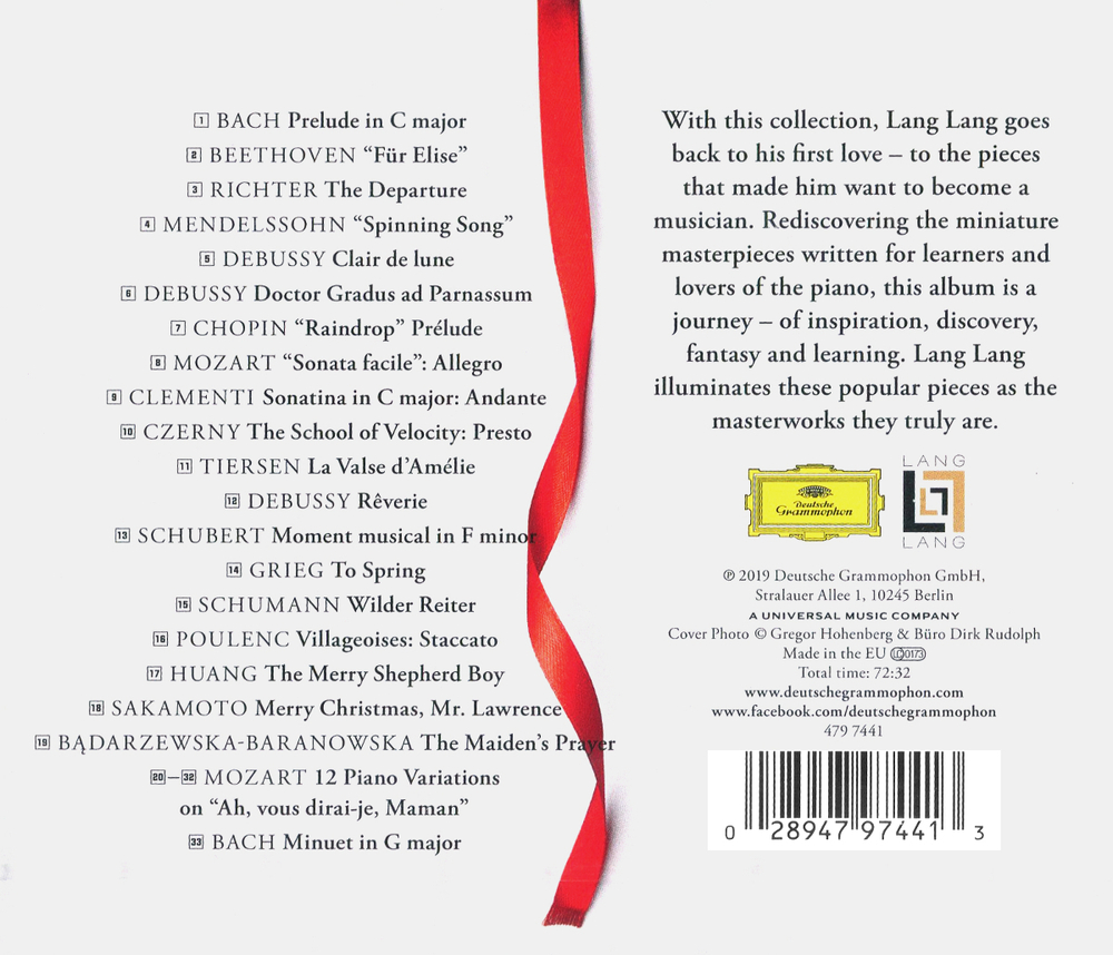 Lang Lang / Piano Book (CD)