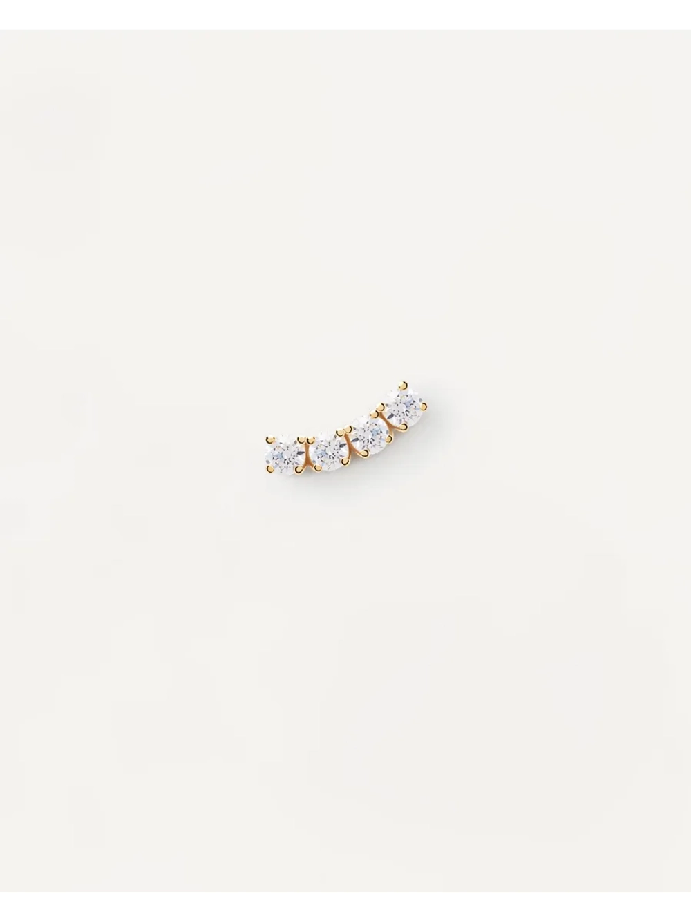 Одиночная серьга Uma серебро 925 пробы покрытое золотом