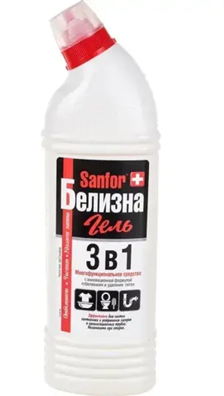 Sanfor Средство с комплексным действием Белизна гель 3 в 1, 700гр, блок 15шт., Санфор