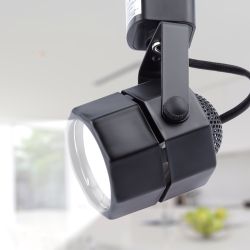 Трековый светильник однофазный ЭРА TR9-GU10 BK под лампу GU10 черный | Однофазные светильники под лампу