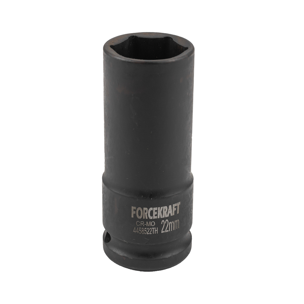 Головка ударная глубокая тонкостенная 22мм 6гр. 1/2''(85мм) FORCEKRAFT FK-4458522TH