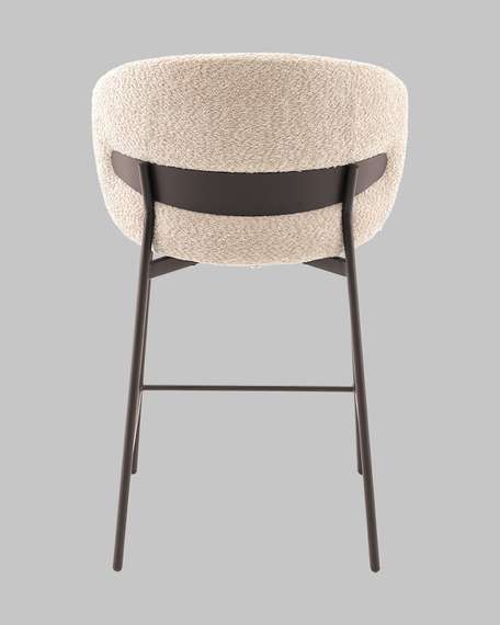 Стул полубарный Блейз букле капучино, каркас серо-коричневый