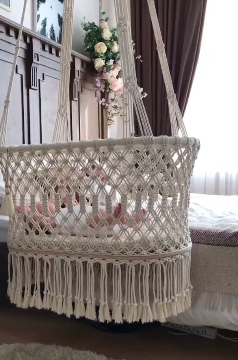 Набор для Колыбели с "молочной" веревкой и обручем для мобиле