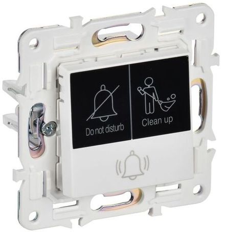 Кнопка звонка SKANDY 10А SK-V17W для отелей с индикацией арктич. бел. IEK SK-V14-2-10-K01