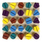 Конструктор деревянный с болтами 27 дет + карточки, коробка C-41951