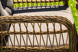 "Эспрессо–150 C" обеденная группа плетеная, цвет соломенный