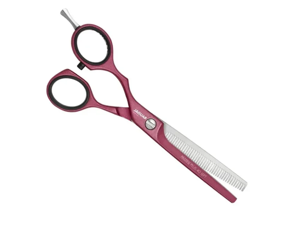 Ножницы филировочные Jaguar White Line Pastell Plus Offset Berry 40 Left 5.25" для левши