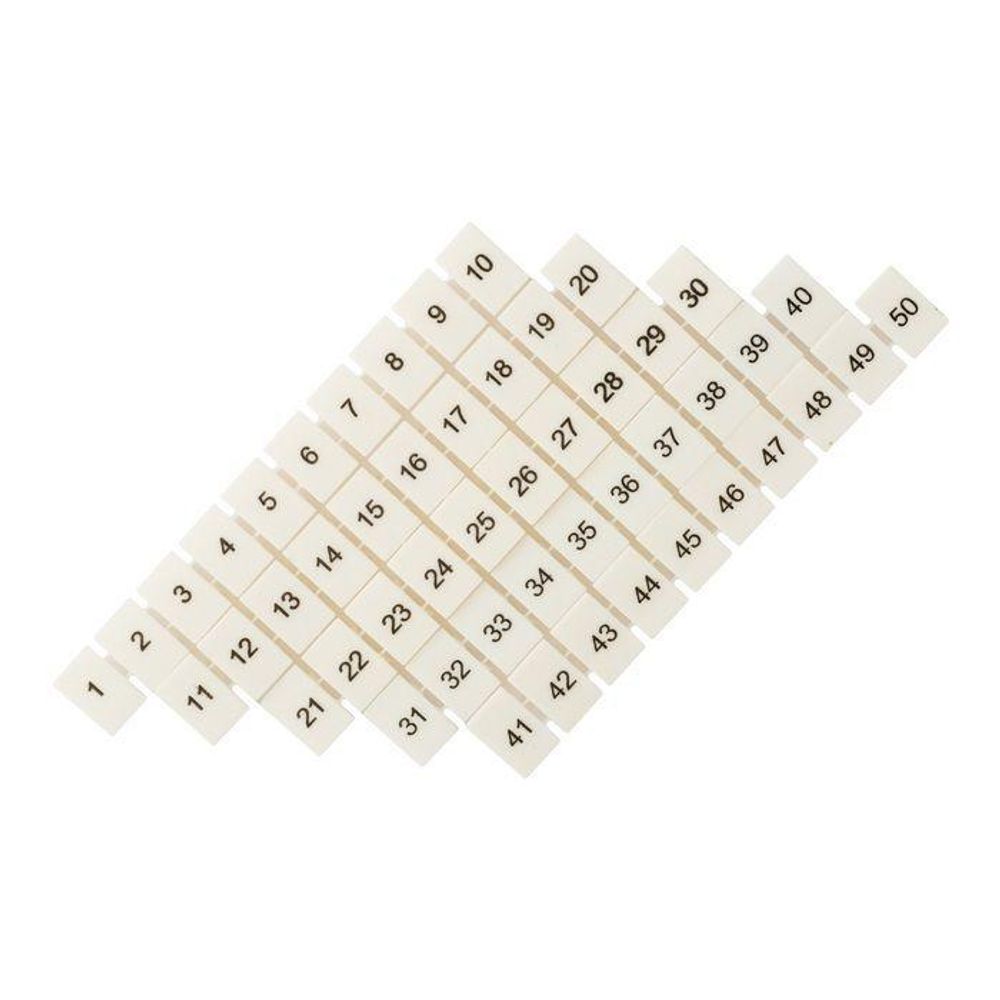 Маркеры для JXB-ST 2.5 с нумерацией 1-50 (уп.100шт) PROxima EKF zb-st-2.5-1-50
