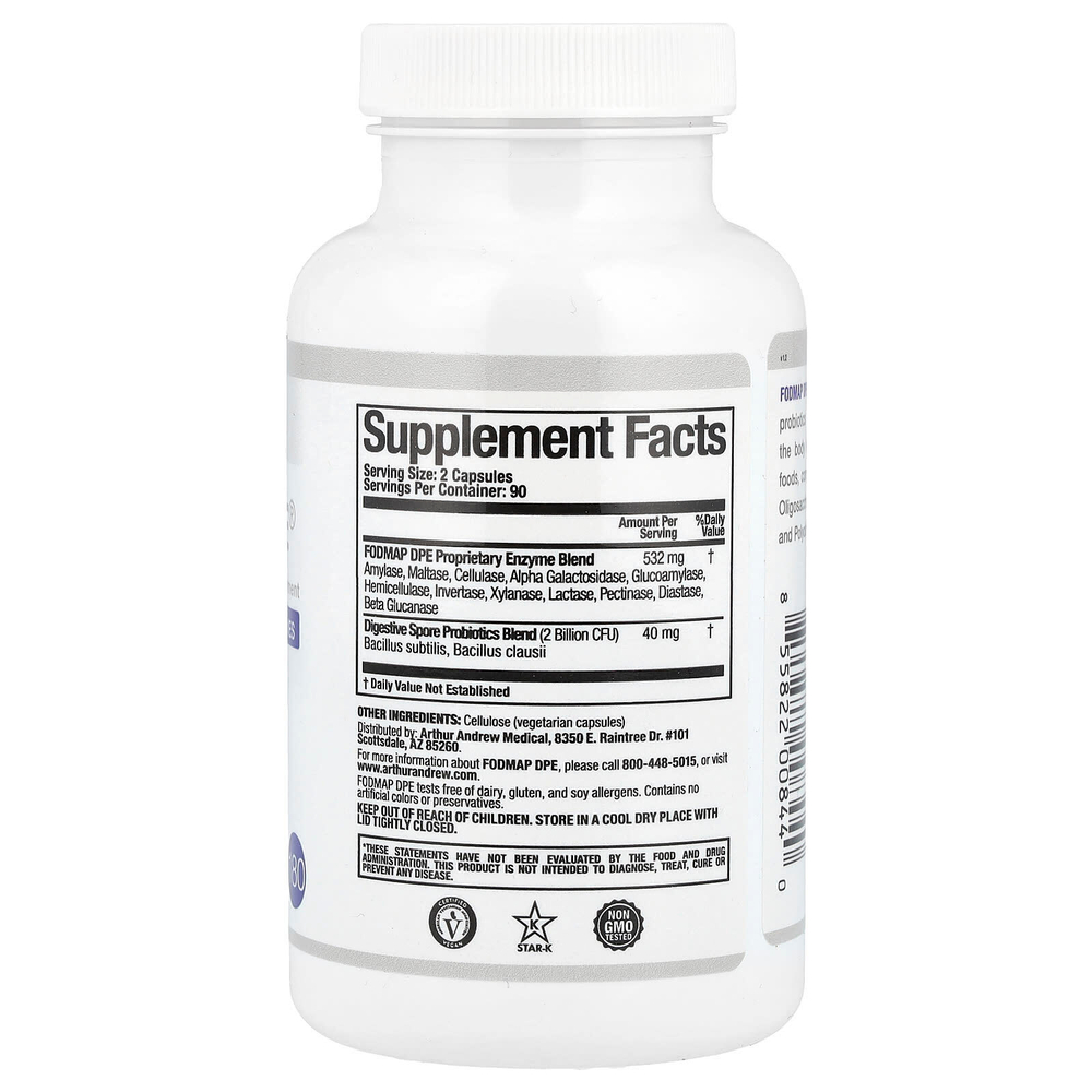 Arthur Andrew Medical, FODMAP DPE®, 180 капсул