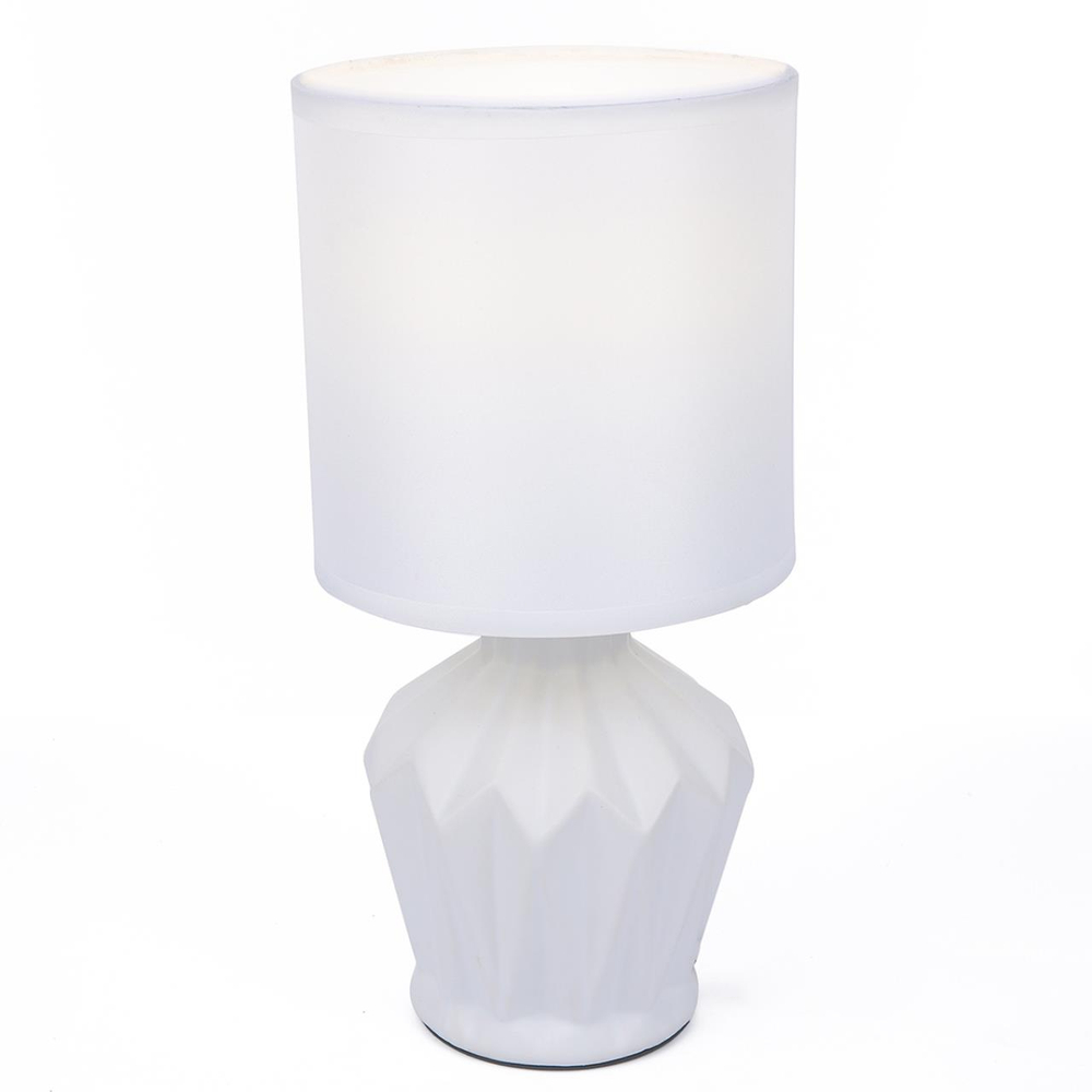 8226/1T MODERNI LN26 494 белый, керамика/текстиль Настольная лампа E14 1*40W 220V ORIGAMIA