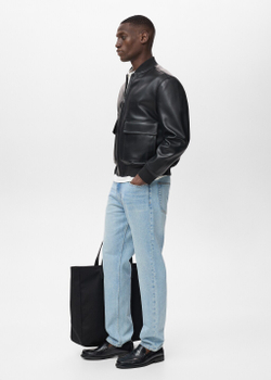 Куртка-бомбер из искусственной кожи