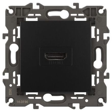 Розетка 14-3114-05 HDMI Elegance антрацит ЭРА Б0034336