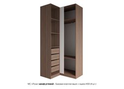 МС Роза Шкаф угловой 1100 Орех Франклин/Ройс Графит Скин, ДСВ Мебель
