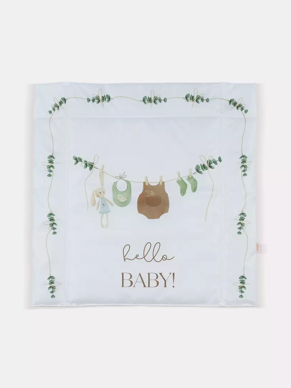 Пеленальный матрасик RANT "Hello baby" White (70х70) с сумкой, oxford