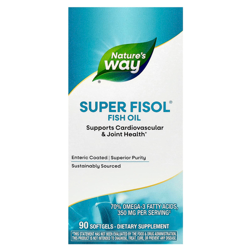 Nature's Way, Рыбий жир Super Fisol®, 90 капсул (500 мг в каждой капсуле)