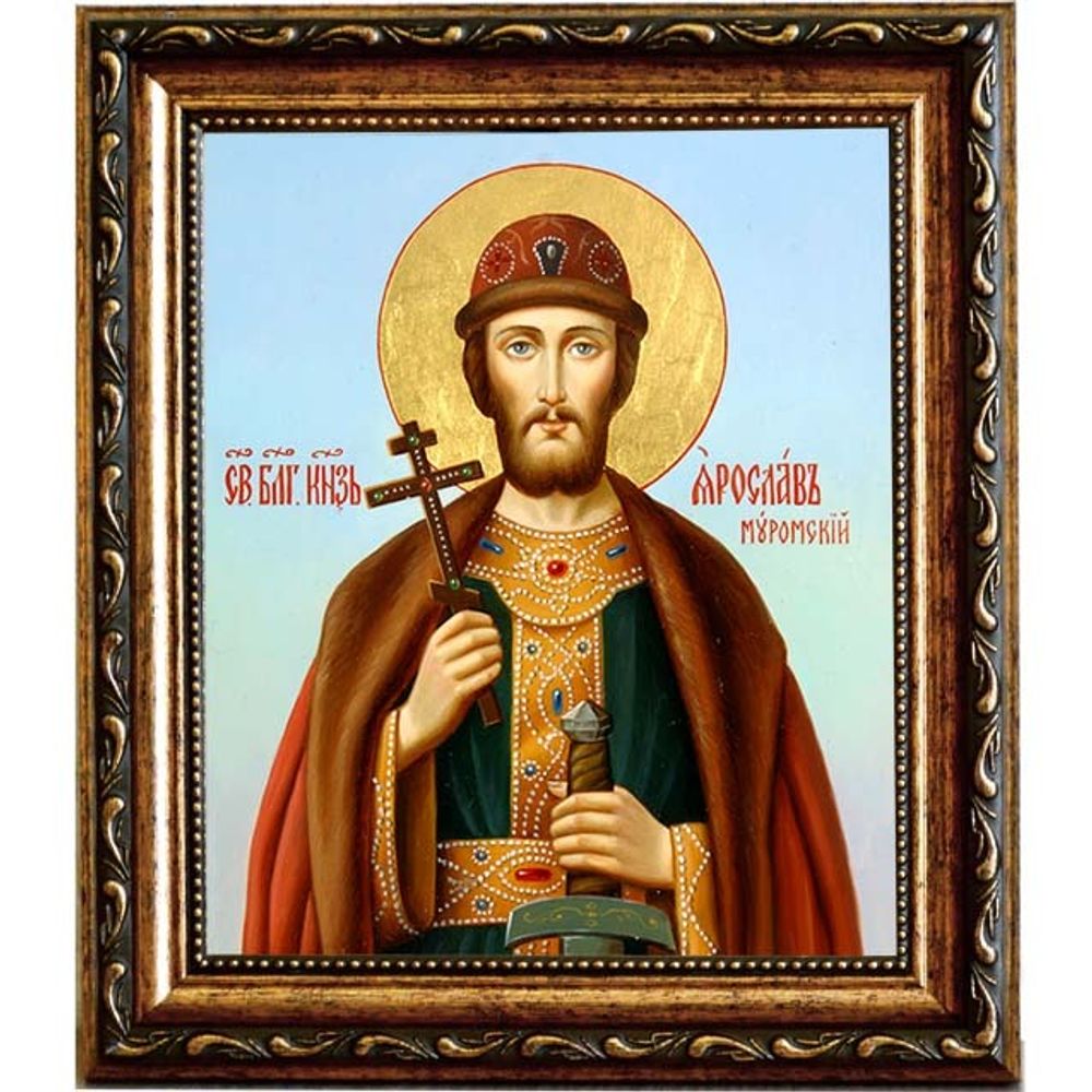 Ярослав (Константин)  Муромский Святой благоверный князь. Икона на холсте.
