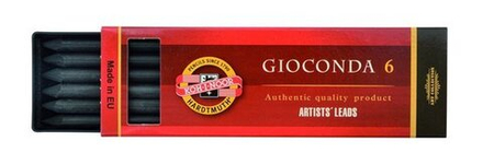 Уголь "KOH-I-NOOR" 8673/3 для рисования художественный, искусственный, твердый, L= 120 мм, D=5,6 мм, 6 шт/уп