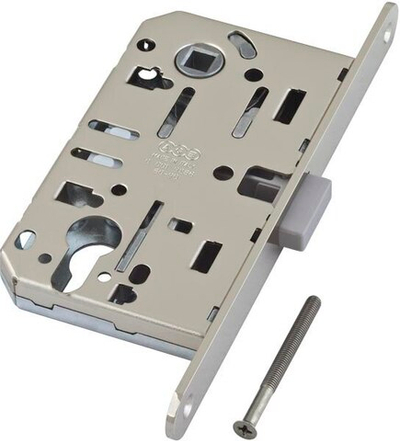 Замок с магнитной защелкой AGB ПОЛАРИС B06103.50.06 (=B05103,=B04103) п/цил никель Б/ОТВ