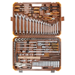 Набор инструментов 180пр.1/4''&amp;3/8''&amp;1/2'' (6-гран.)(4-32мм) FORSTIME FT-41802-5