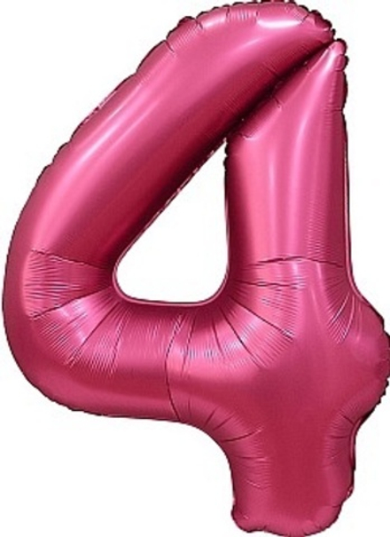 К Цифра 4 Бордовый Сатин 34''/86 см.