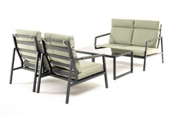 "Лилия" лаунж-зона 4-местная из алюминия, цвет серо-зеленый