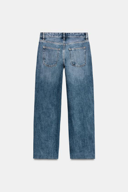 ZARA ДЖИНСЫ Z1975 SLIM С ВЫСОКОЙ ПОСАДКОЙ, СИНИЙ