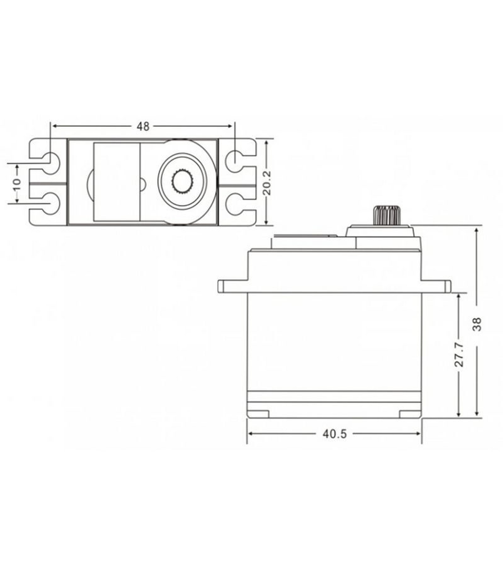 Сервомашинка цифровая JX Servo PDI-5521MG-180 (55.6г/20.32/0.16/6V) стандартная