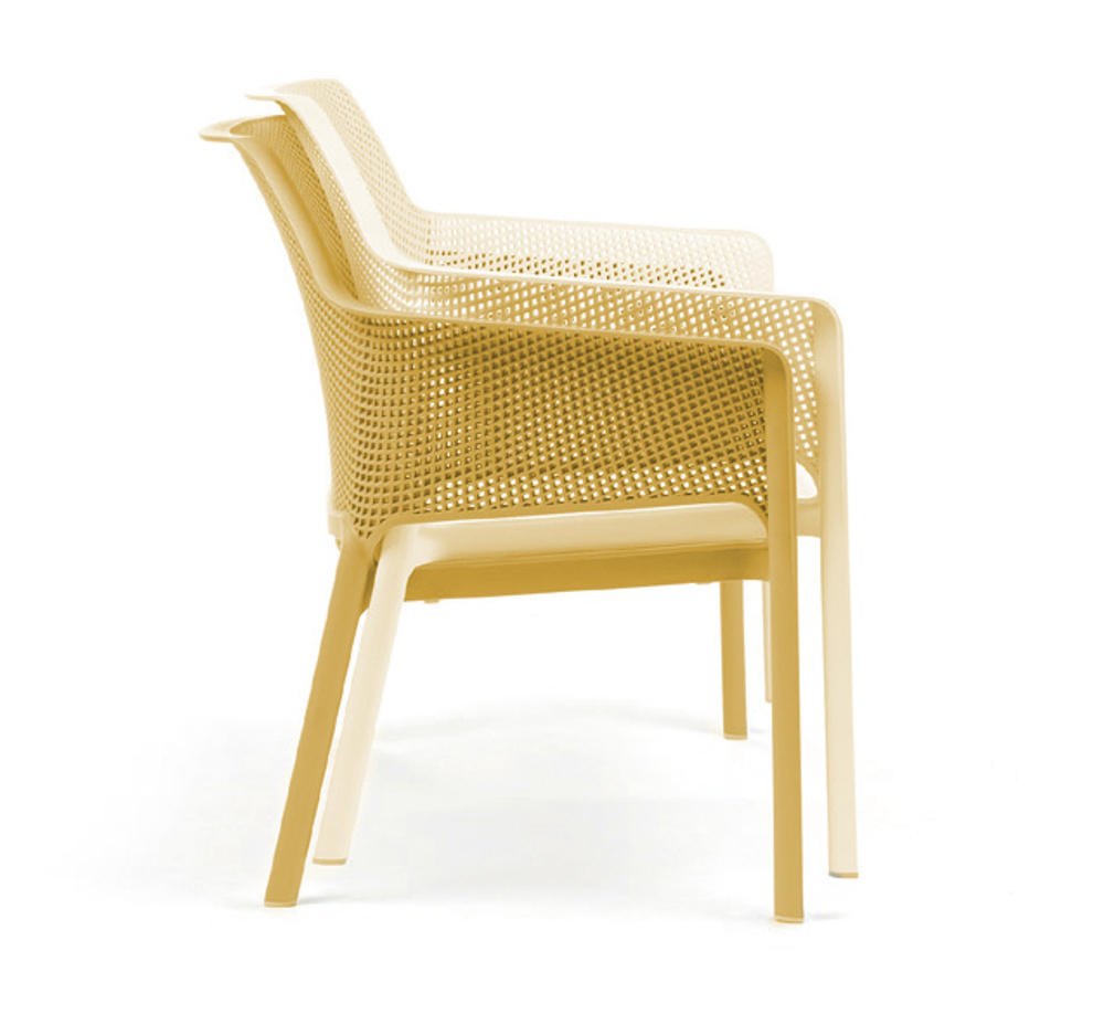 Диван пластиковый, Net Bench, горчичный