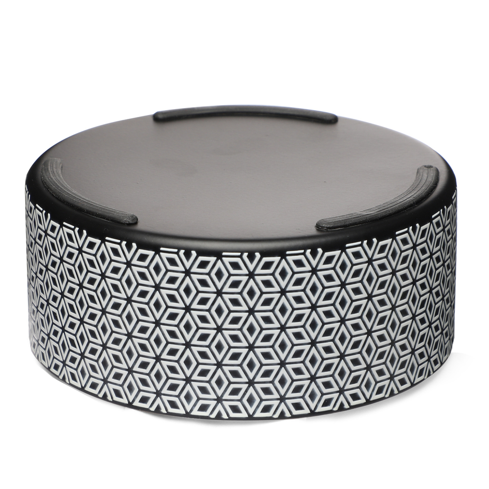 Миска металлическая интерьерная на силиконовой резинке утяжеленная "Орнамент", 0,8л, Triol