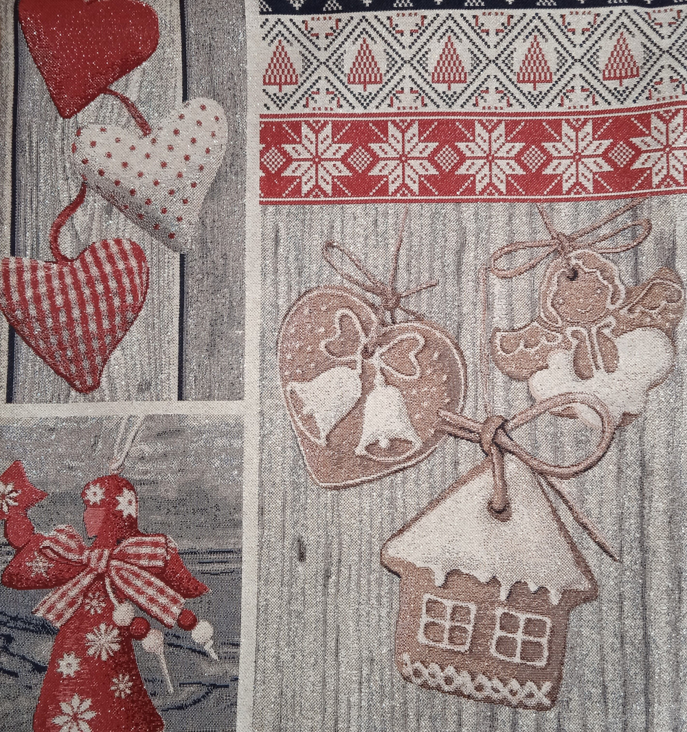 Декоративный гобеленовый чехол Новогоднее настроение (ангел)47х47