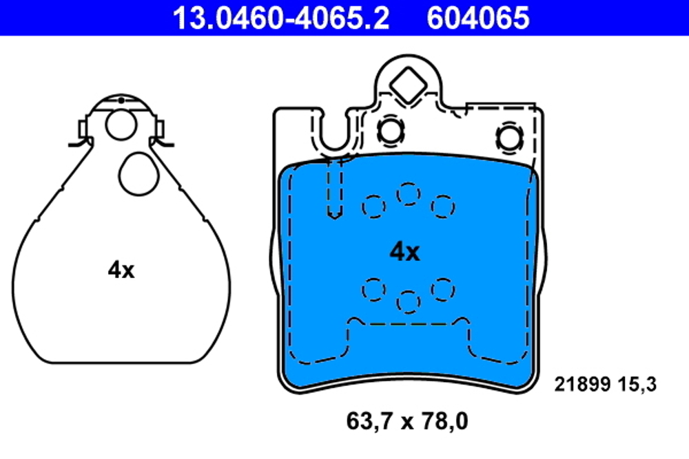 ATE - 13046040652-ATE - Brake Pad Set, disc brake