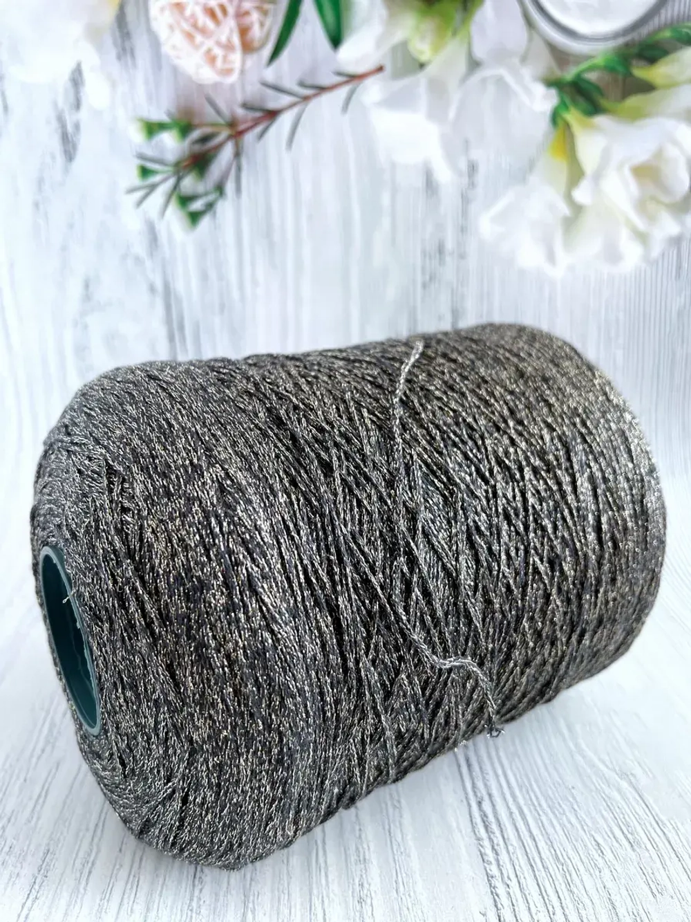 Пряжа хлопковая с люрексом