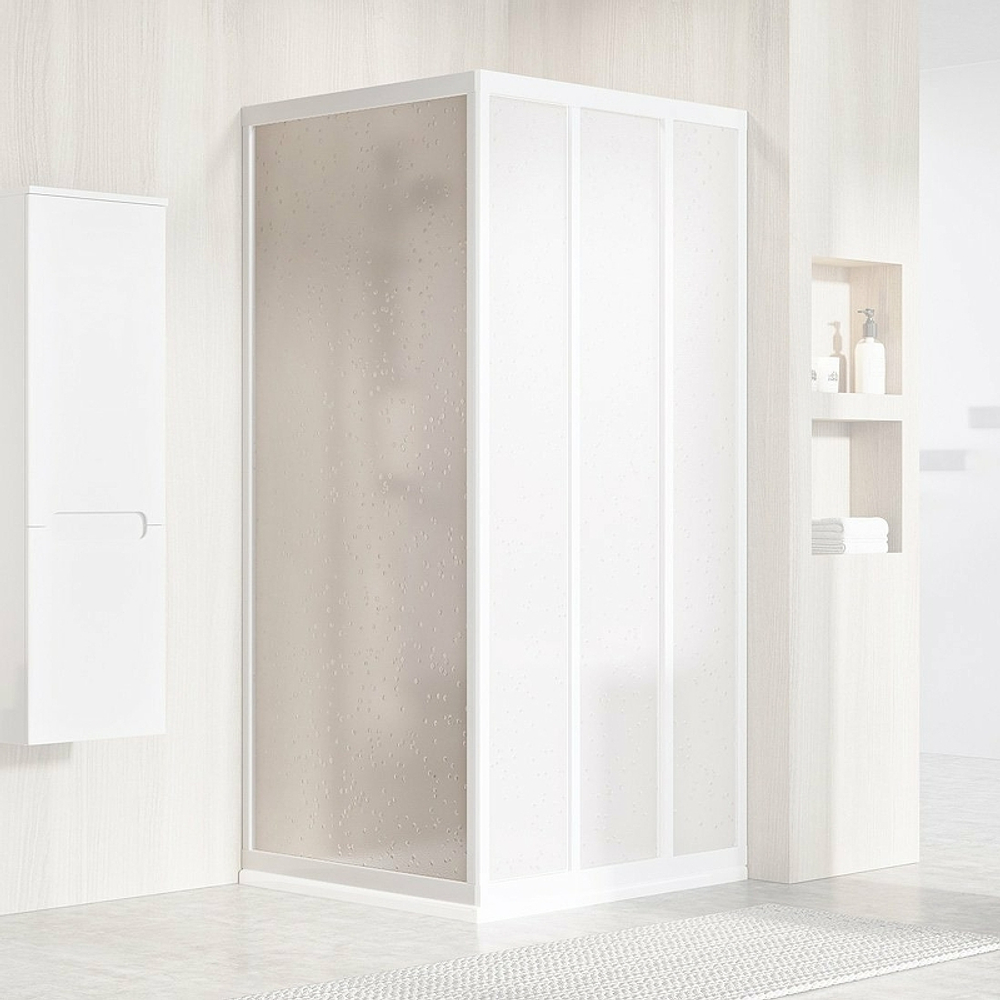 Душевая стенка Ravak Supernova APSS-80 940401R211 профиль Белый витраж пластик Pearl