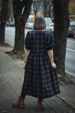 Платье в клетку из шерсти