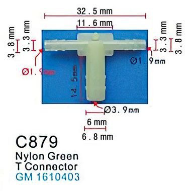 Клипса для крепления внутренней обшивки а/м GM пластиковая (100шт/уп.) Forsage клипса C0879( GM )