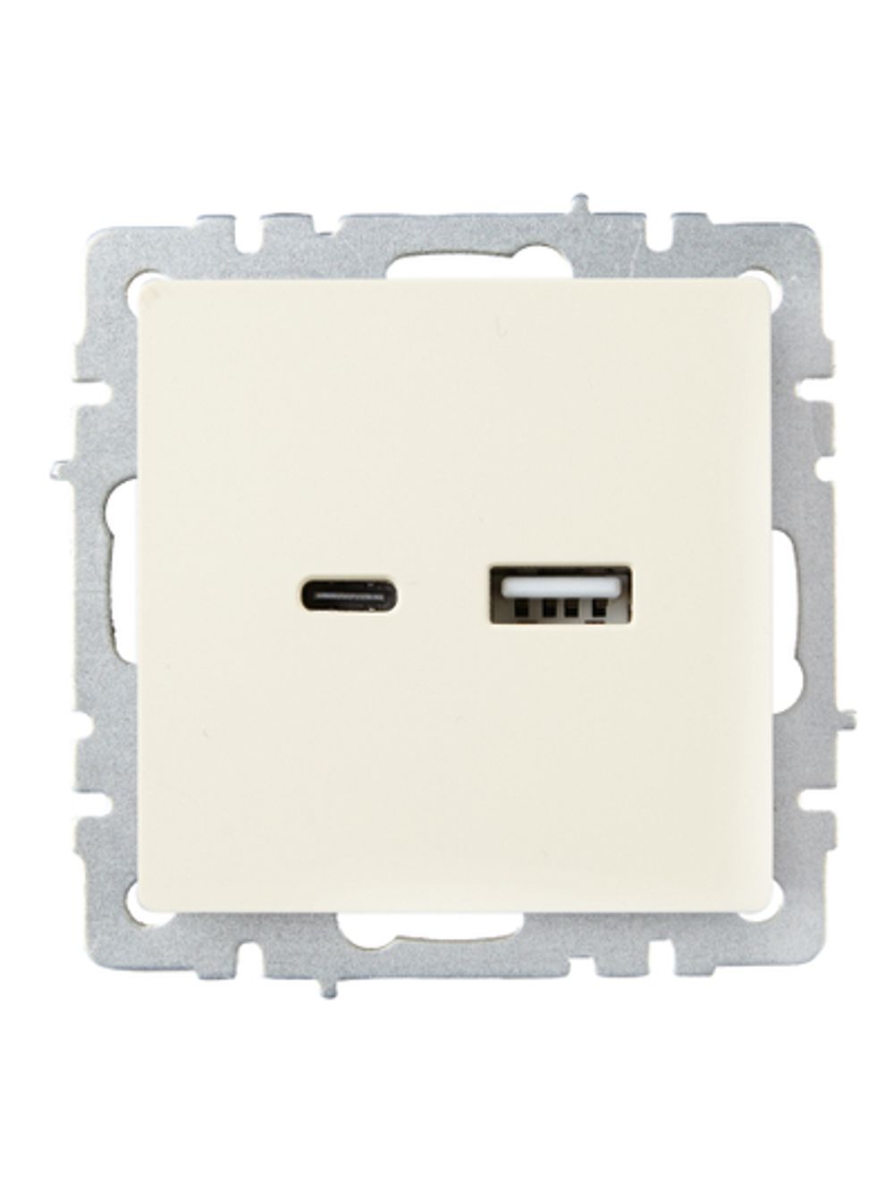 BRITE Розетка USB A+C 18Вт РЮ11-1-БрКр бежевый IEK