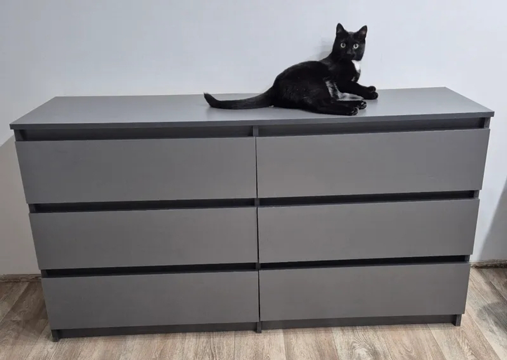 Комод 6 ящиков «Денвер» Графит
