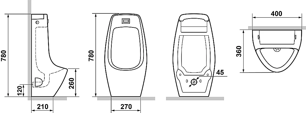Писсуар Laguraty Sensor 512